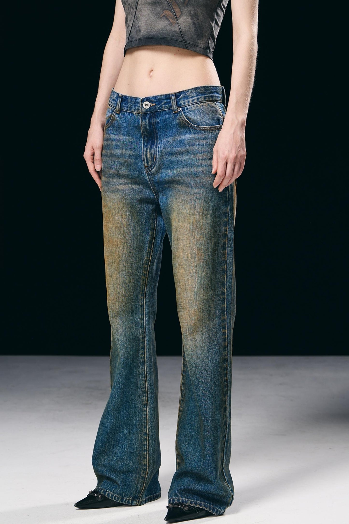 Distressed Denim Jeans