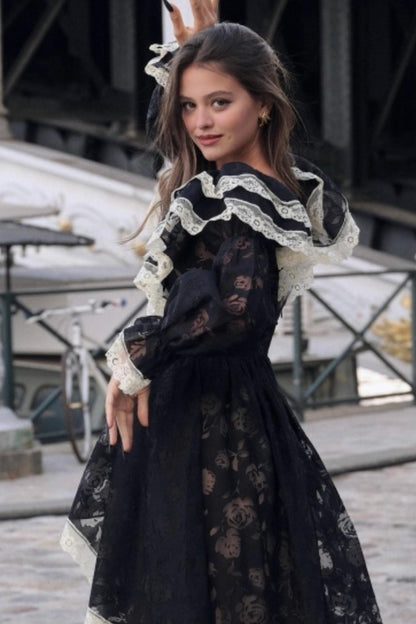 French Courtly Halloween Dress Set-Up