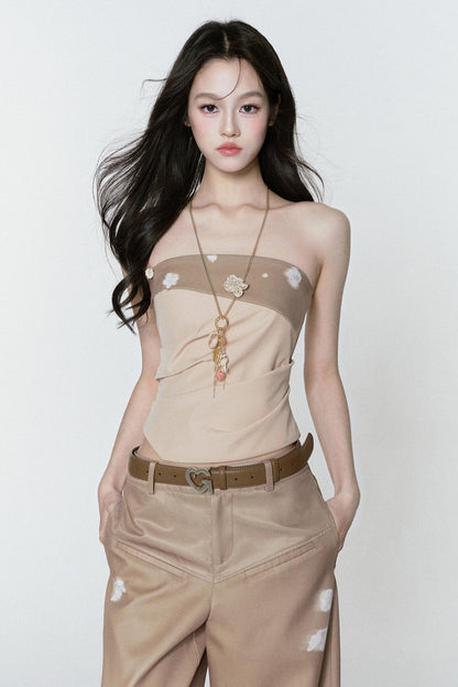 Printed Brown Breeze Blouse & Pants Set-Up