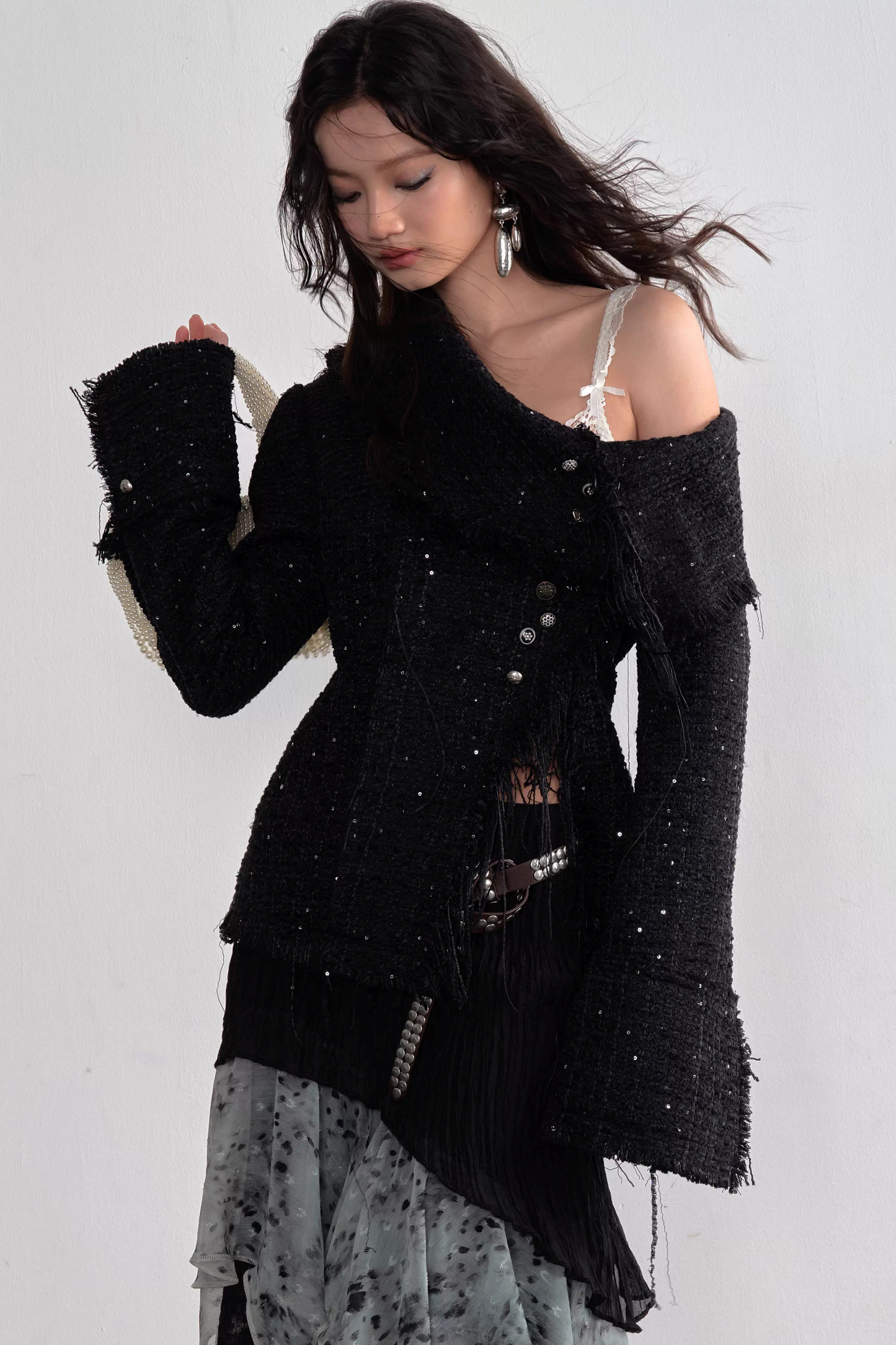 Bohemian Asymmetrical Fringe Jacket