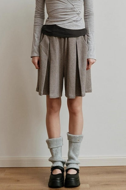 Yarn-Dyed Wool Bermuda Shorts