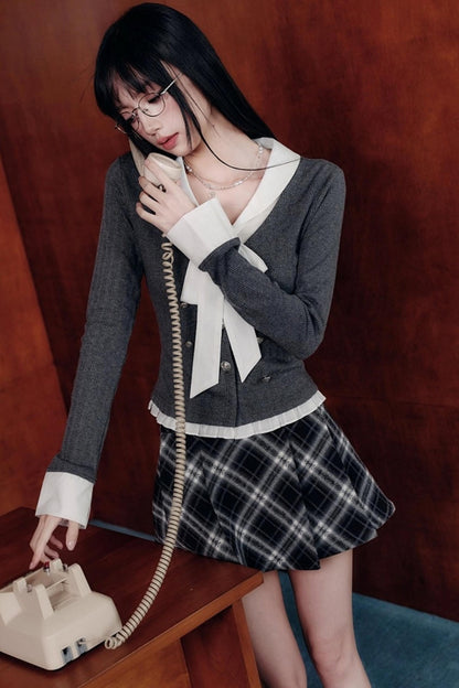 Vintage Pleated A-Line Skirt