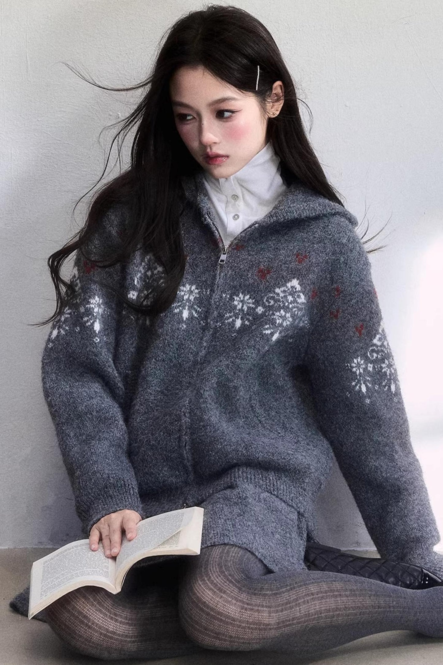 Frosting Jacquard Strickjacken-Set
