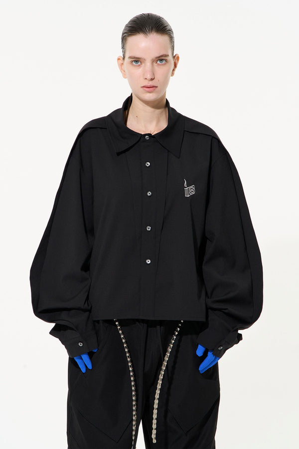 Two-Tone Oversized Long Sleeve Tee