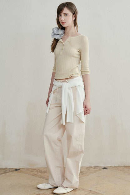 Minimalist Knit Henry Top