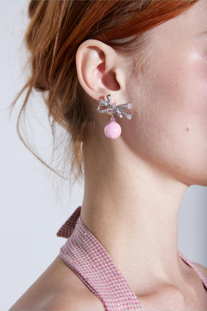 Zircon White Gold Gemstone Earrings