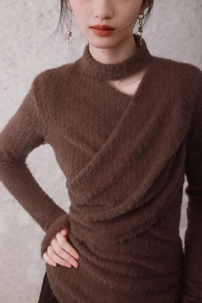 Maillard Halterneck Knit Sweater