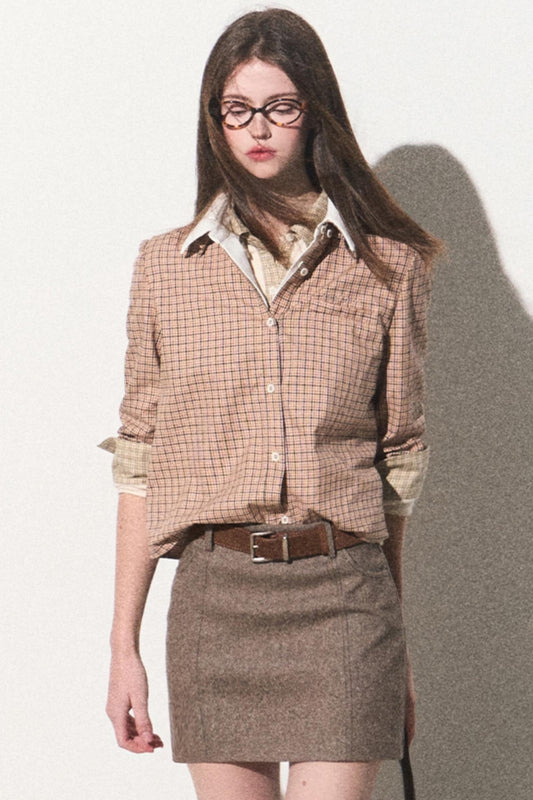 Fake Two-Piece Long-Sleeve Shirt