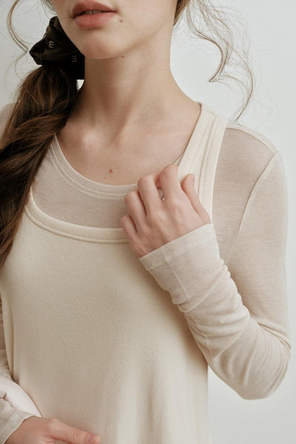 Light Tencel Wool Crew Neck T-Shirt