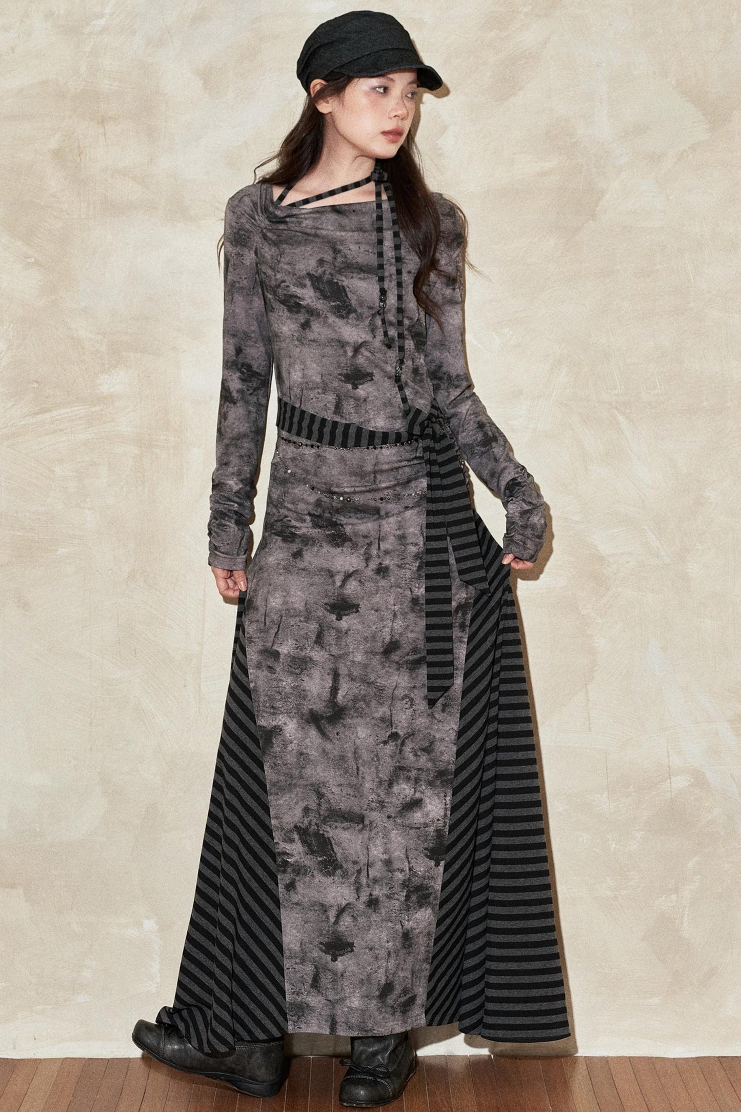 Gradient Patchwork Romantic Dress