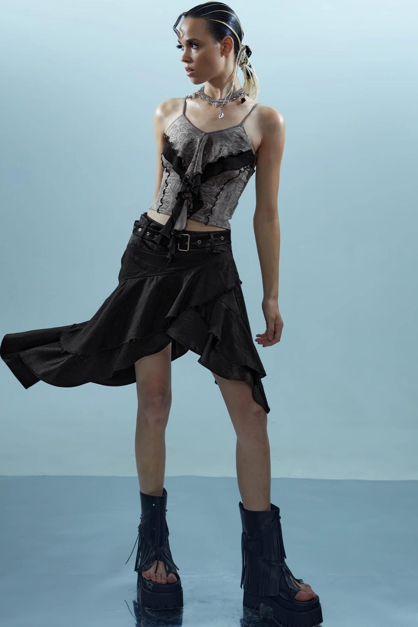 Ruffle Snake Camisole