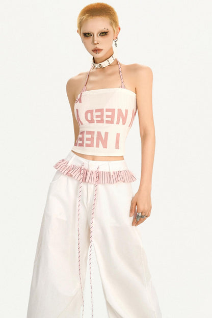 Cool Striped Bustier Tank Set-Up