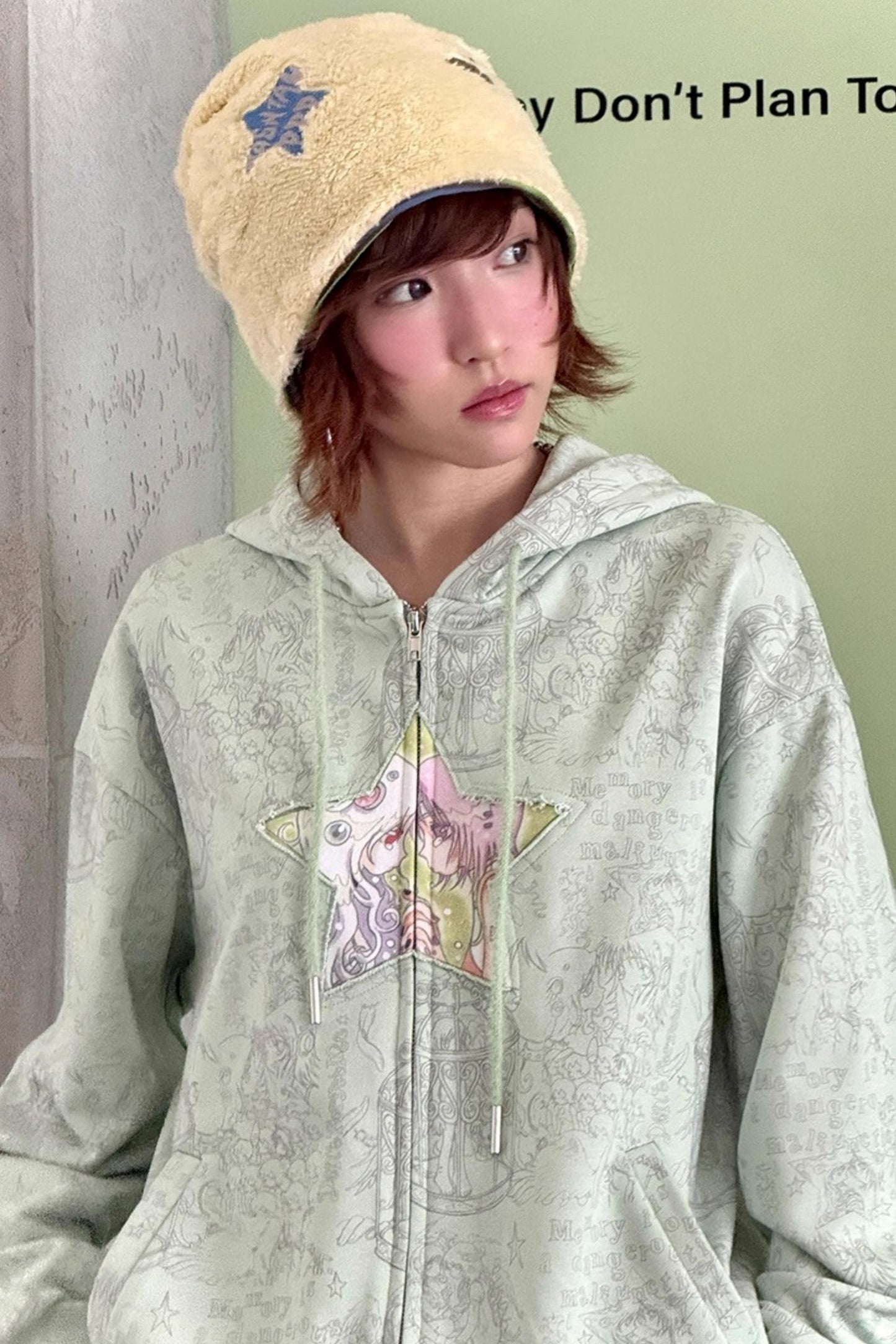 Millennium Green Hooded Sweatshirt Coat