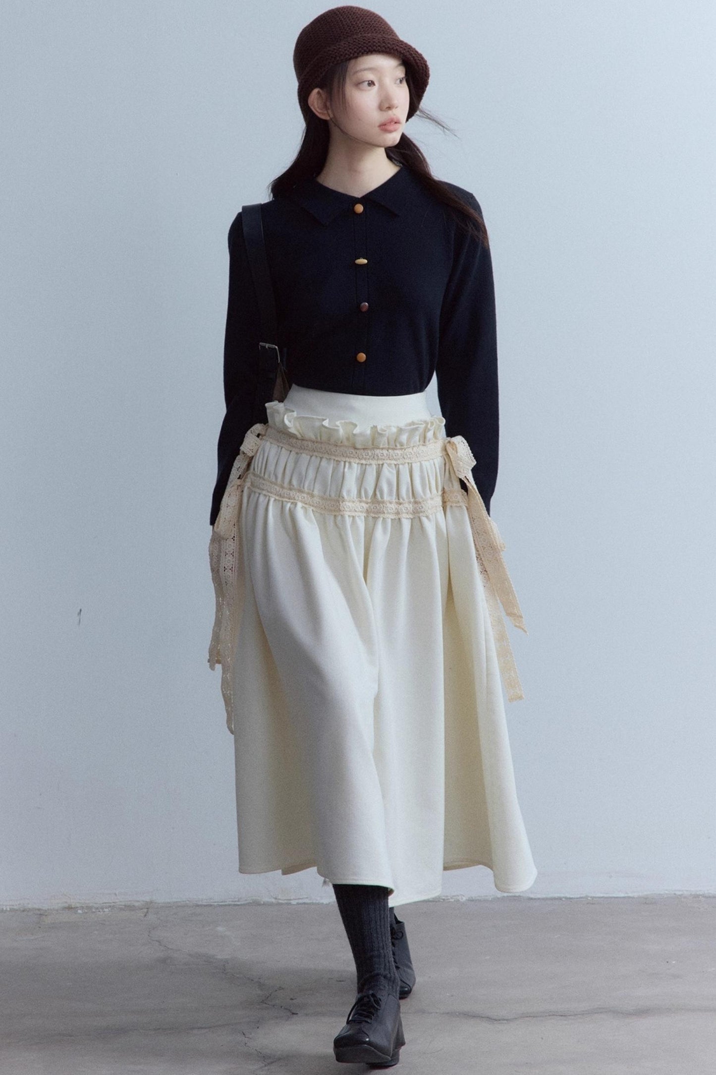 Polo Collar Wool Sweater