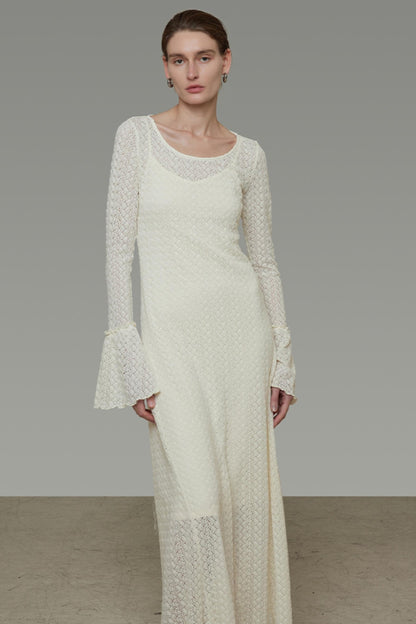 French Flared Cutout Dress