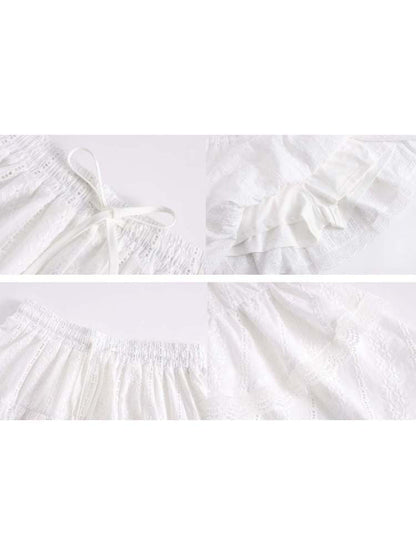 French Girl Lace Bilayer Fluffy Cake Skirt