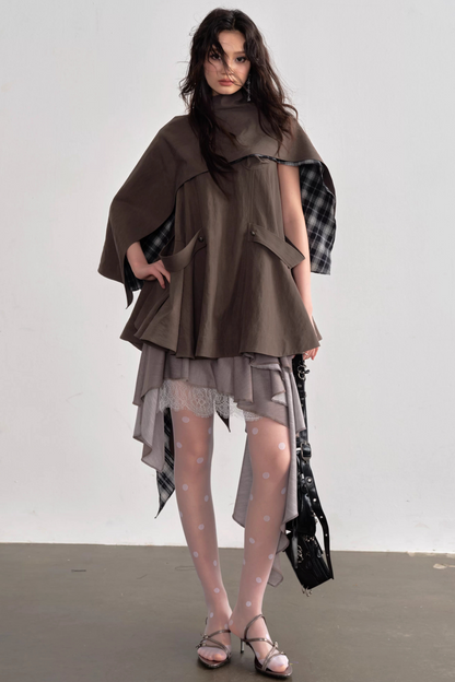 Pleated Linen Lace Skirt