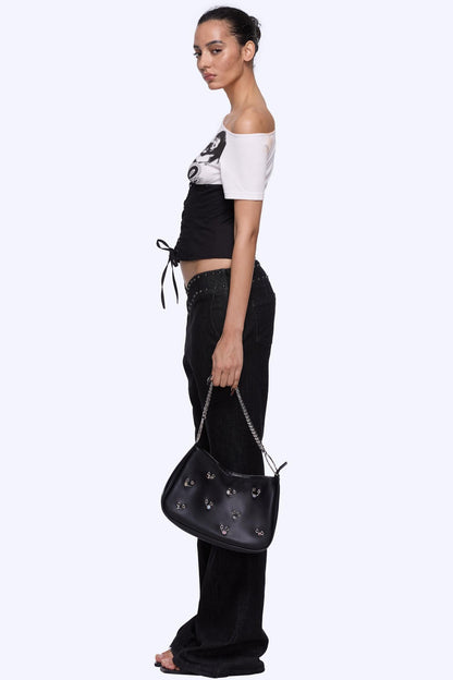 Contrast Tie-Waist Tee