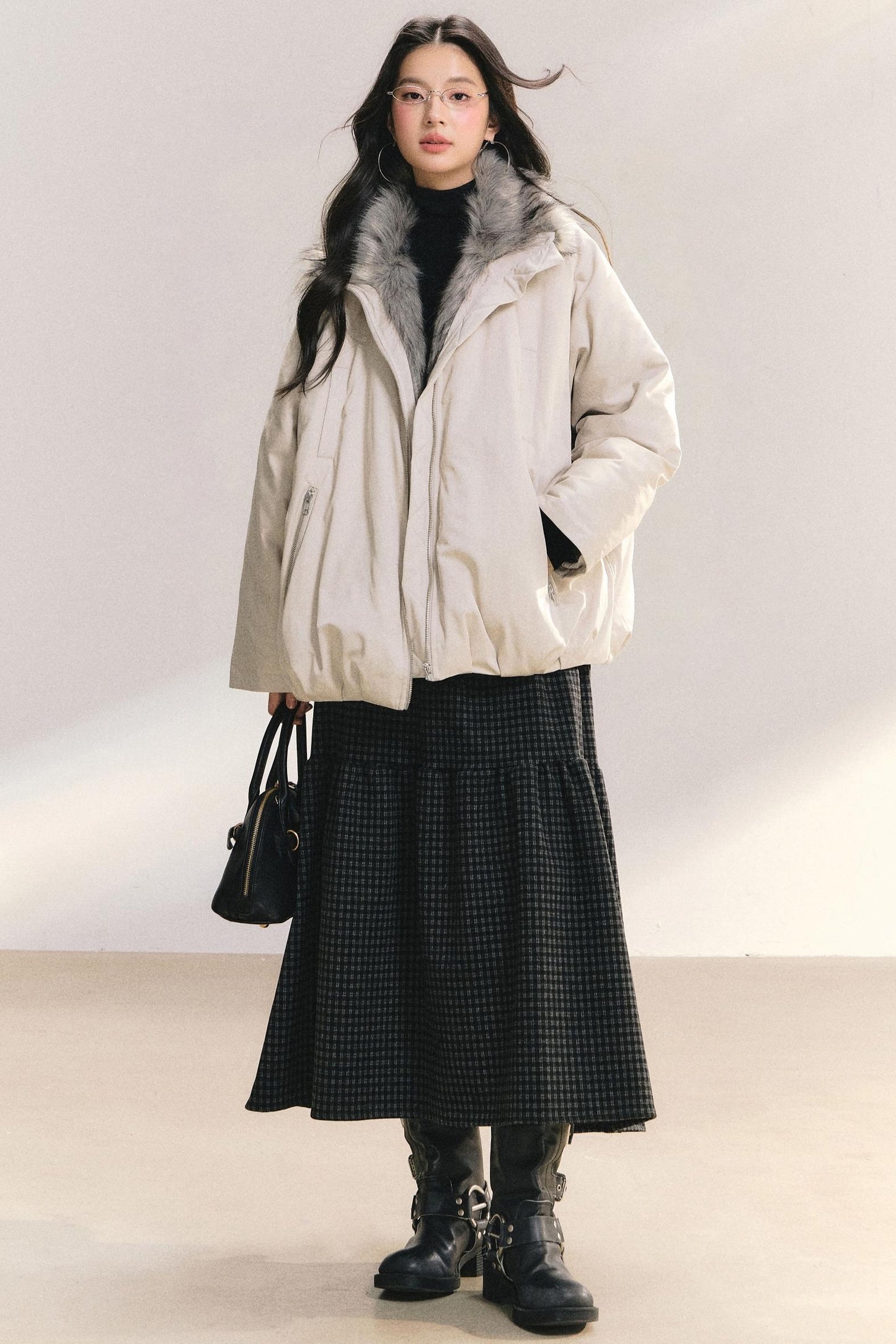 Furry Lined Cotton Jacket