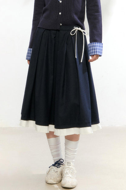 Autumn Pleated A-Line Skirt