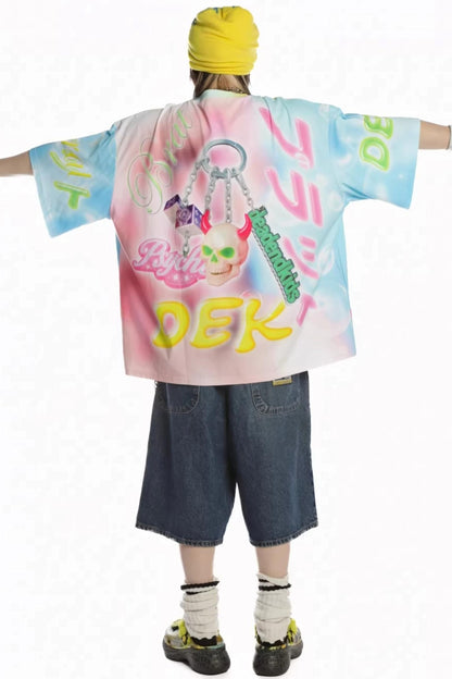 Dopamine Print Oversized T-Shirt