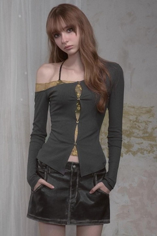 One-Sided Knitted T-Shirt