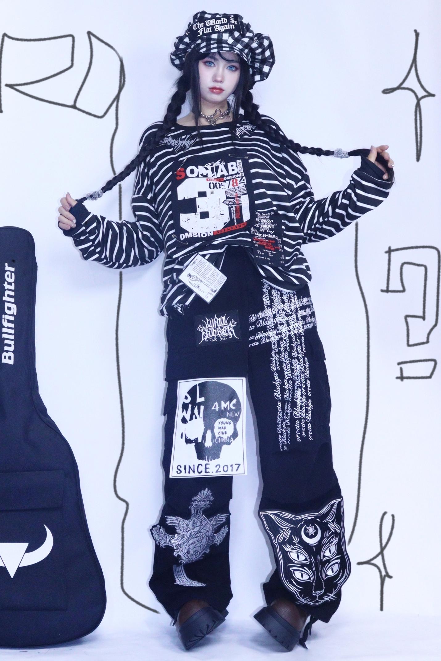 Punk Retro Denim Pants