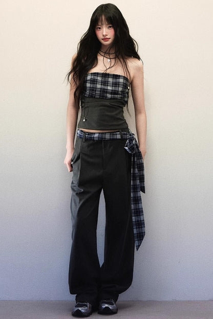 Smocked Top & Wide Leg Pants Set-Up