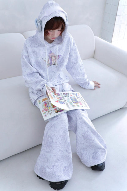 Millennium White Hooded Sweatshirt