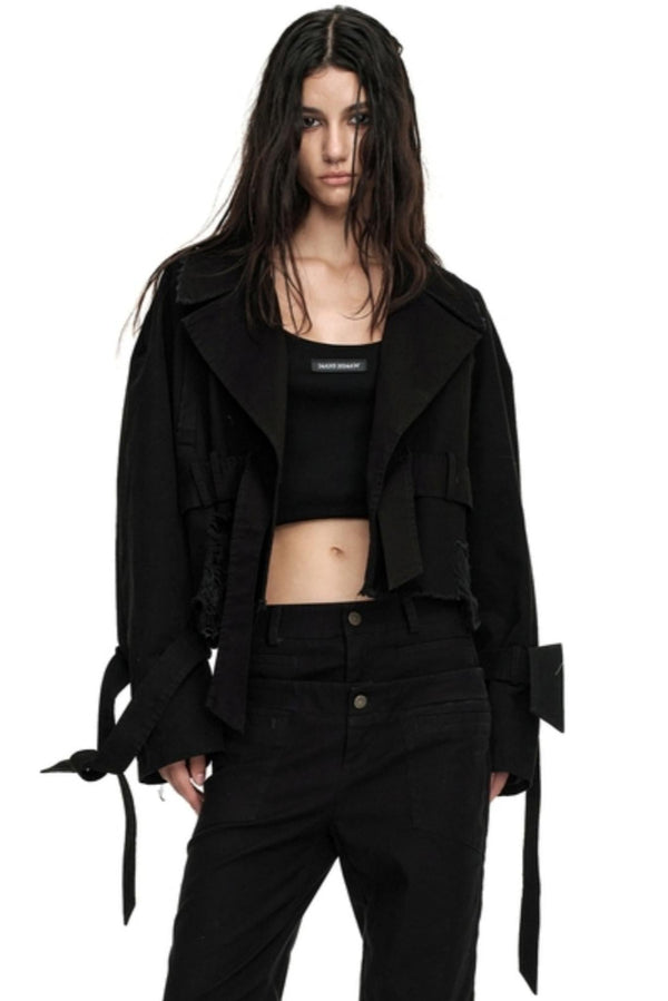 Raw Cropped Denim Jacket