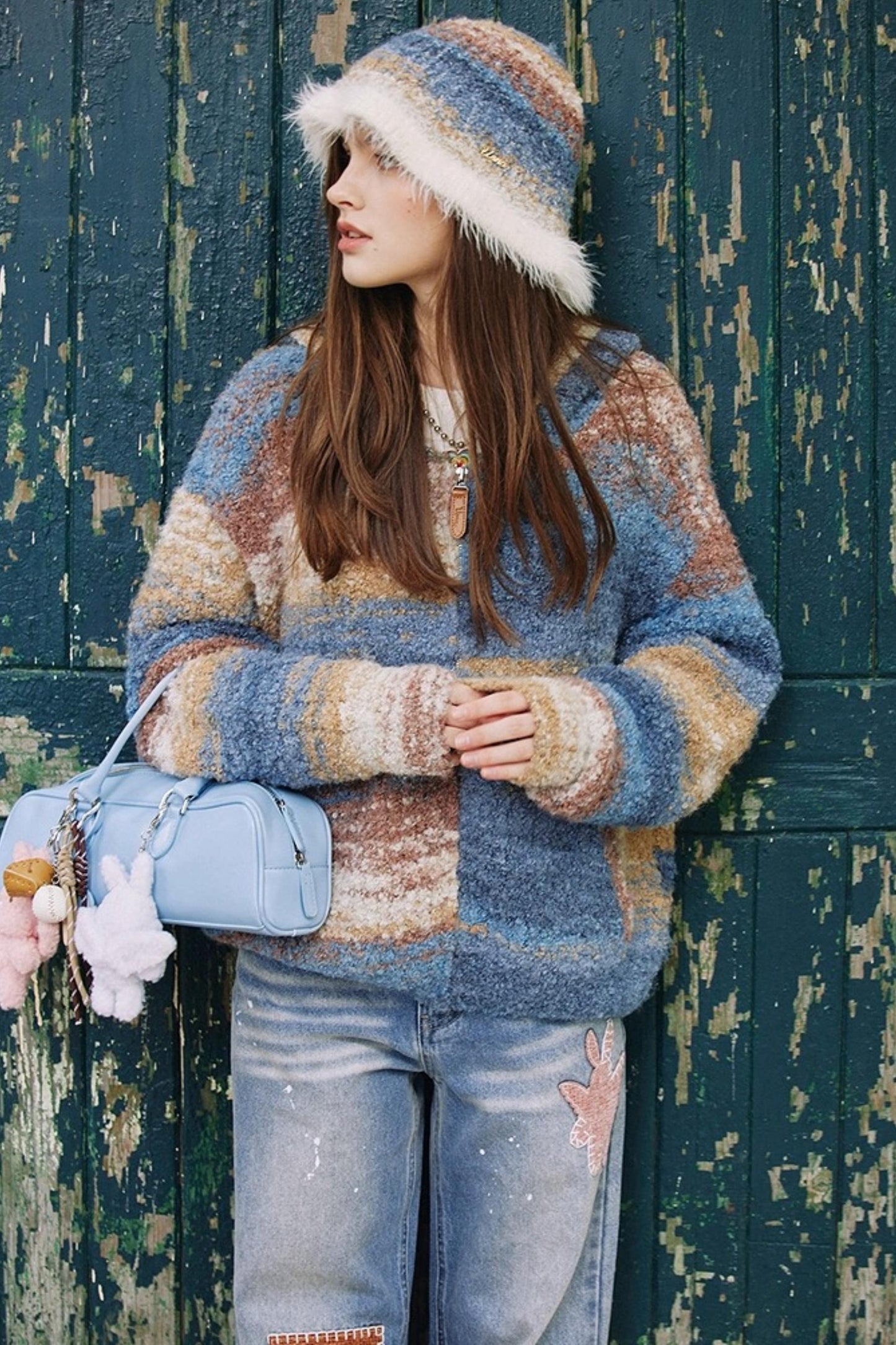 Blue Floral Bucket Hat