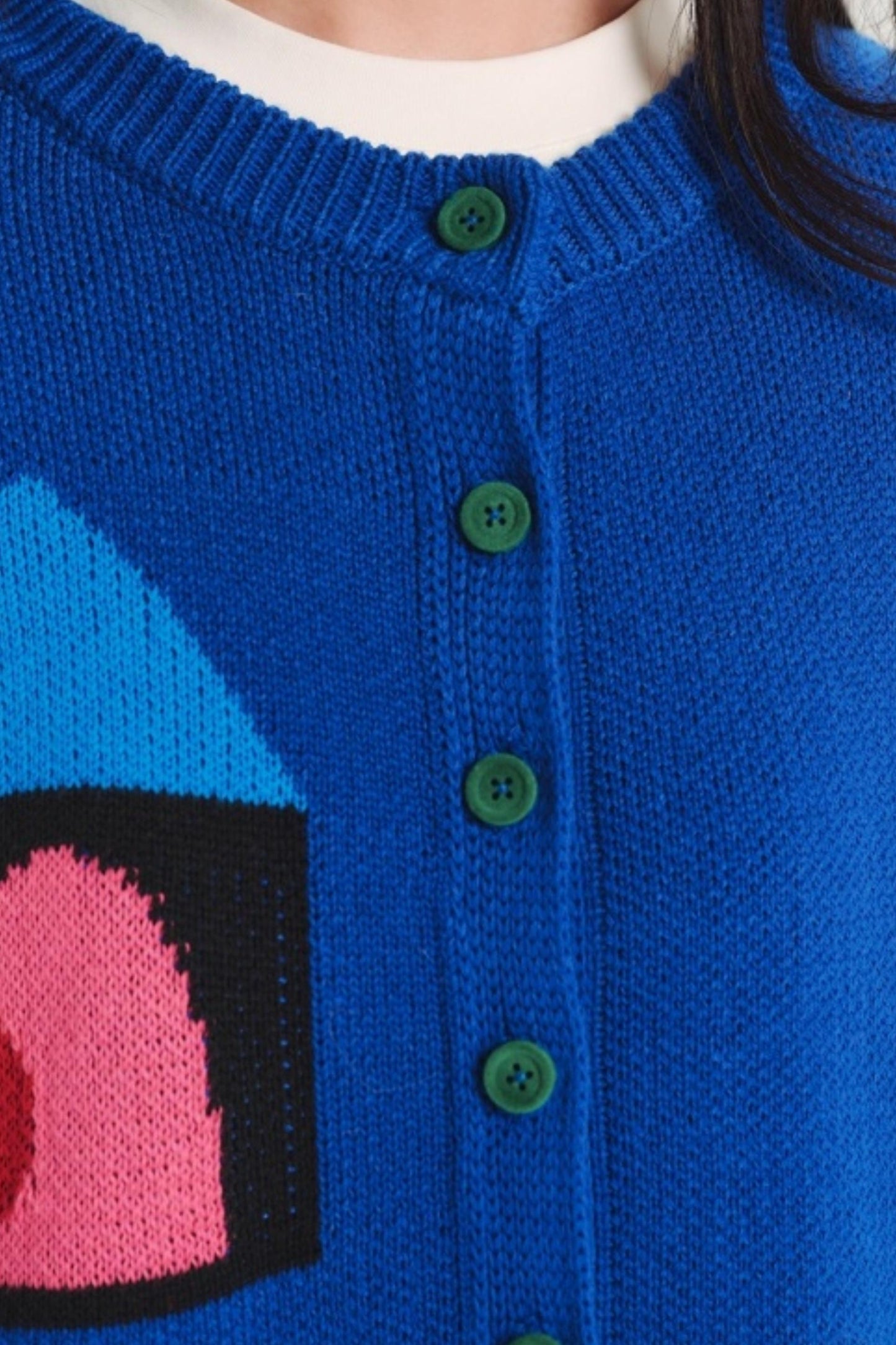 Colorful Jacquard Knitted Cardigan