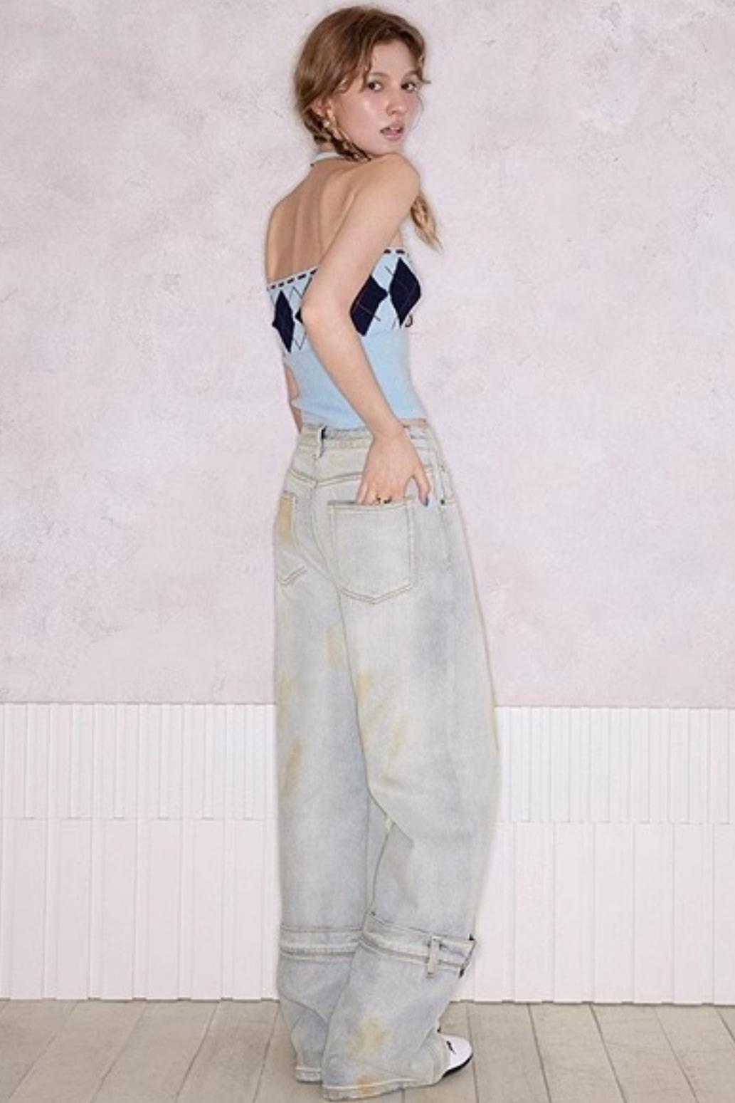 Blue Diamond Cashmere-Silk Smocked Top