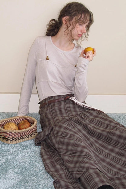 Irregular Cut Large Swing Skirt