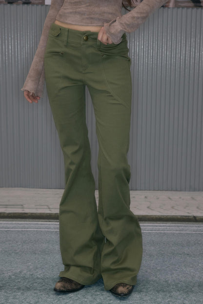 Sweet Green Cargo Boots Pants
