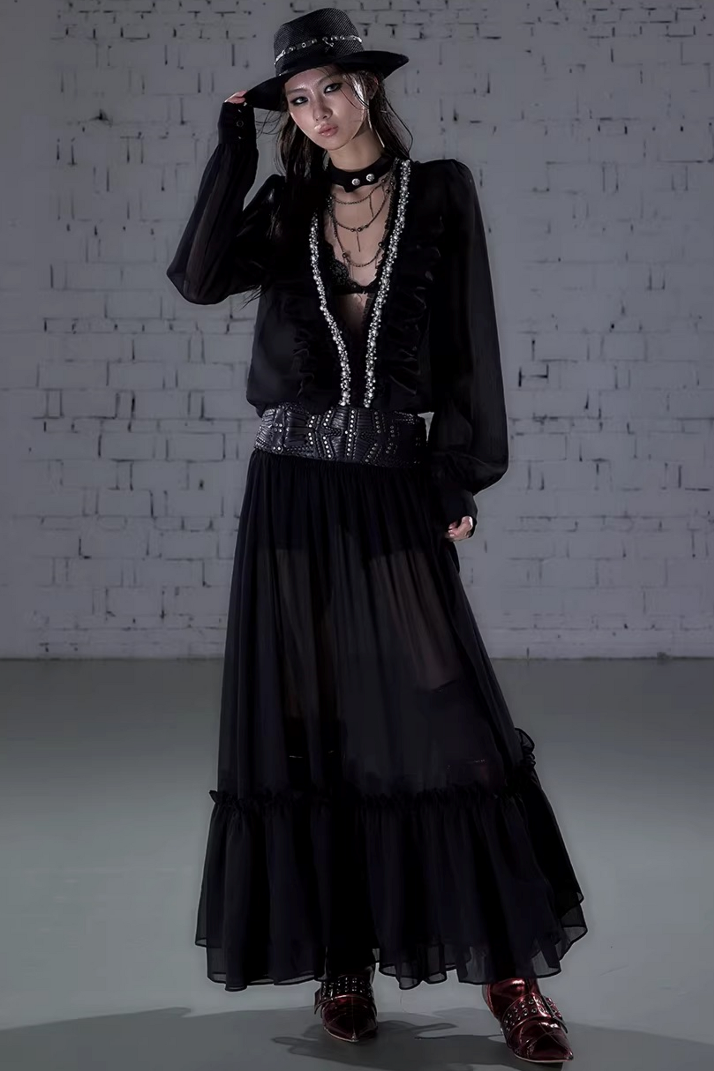 Modernes Palast-Chiffonkleid