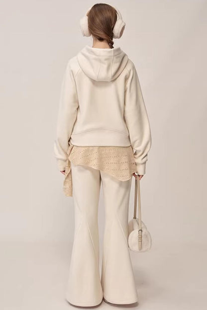 Double-Sided Fleece Hooded Jacket Set-Up