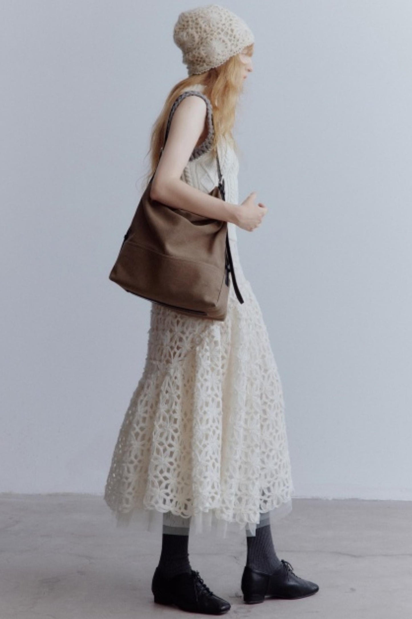 Lamb Cotton Crochet Woolen Vest