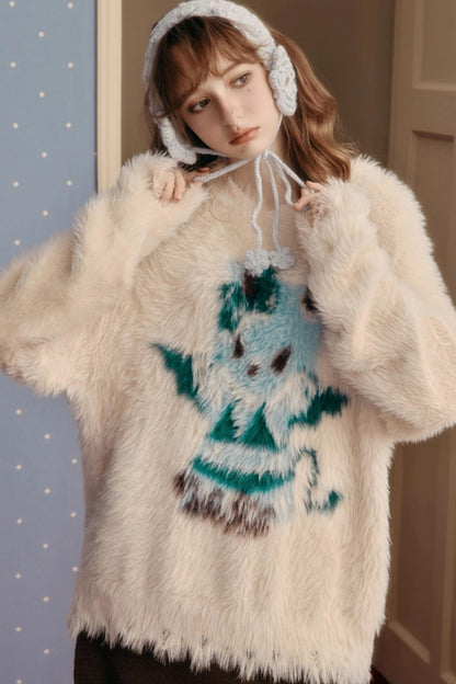 Winter Devil Hooded Sweater Top