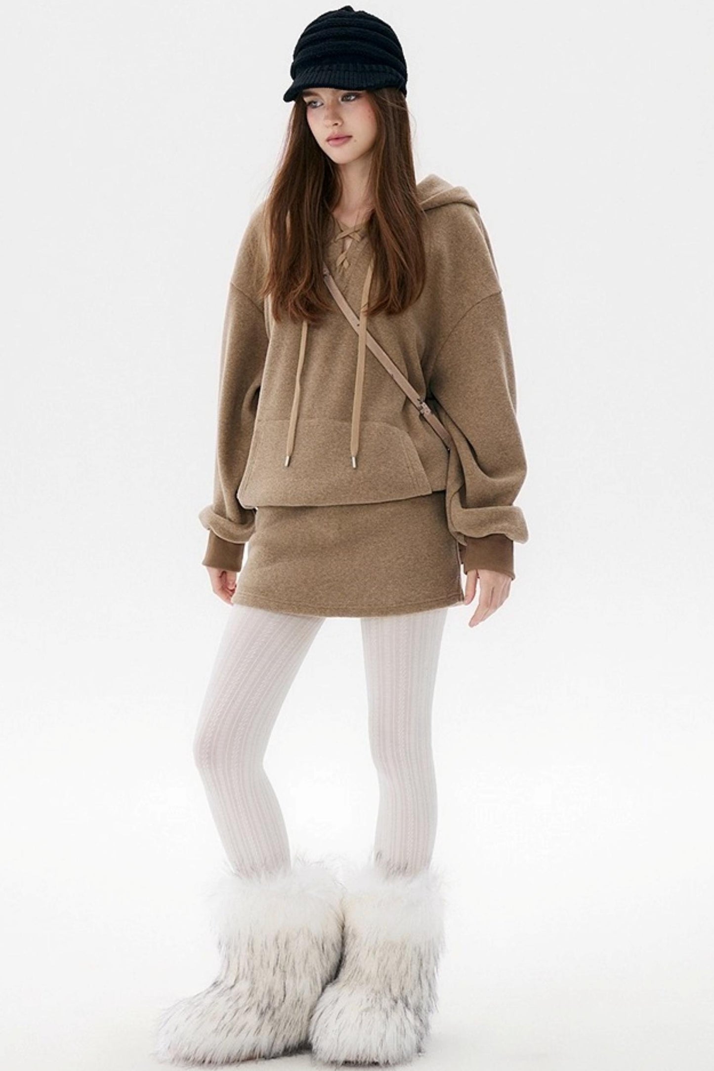 Smoky Winter Hoodie Skirt Set-Up
