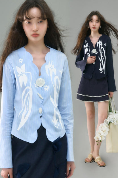 Vintage Lily Flared Sleeve Shirt