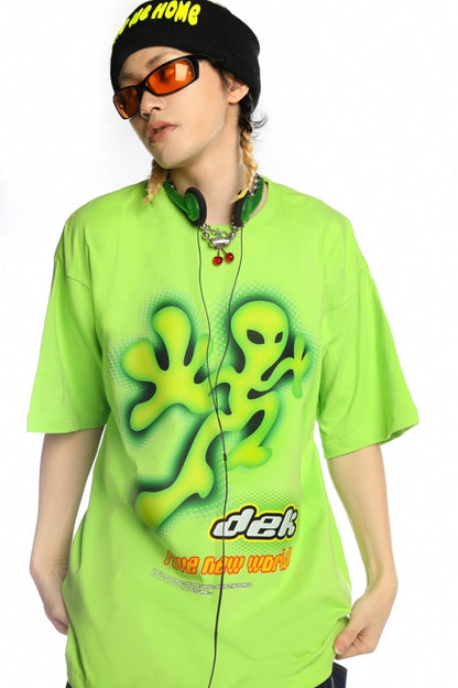 Retro Alien Streetwear Oberteil 