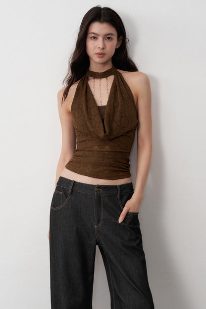 Lightweight Jacquard Swing Camisole