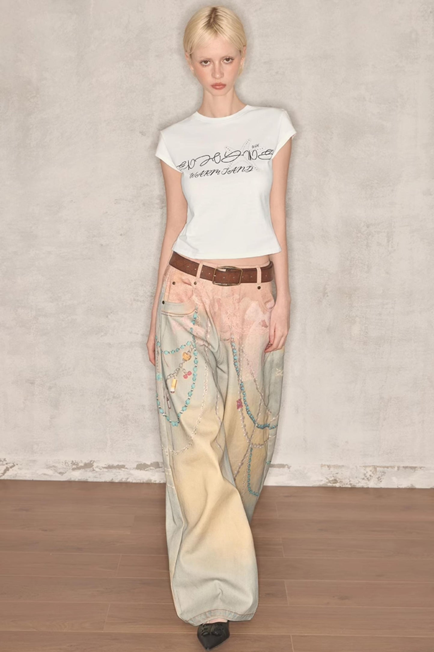 Summer Lace Denim Pants