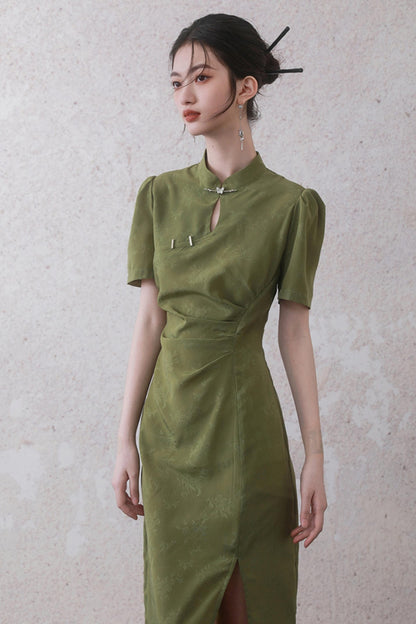 Plum Jacquard Tencel Dress