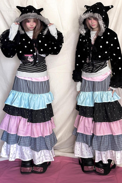 Original Design Cat Ear Plush Short Coat