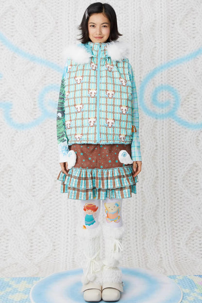 Double-Sided Panda Cotton Vest Jacket