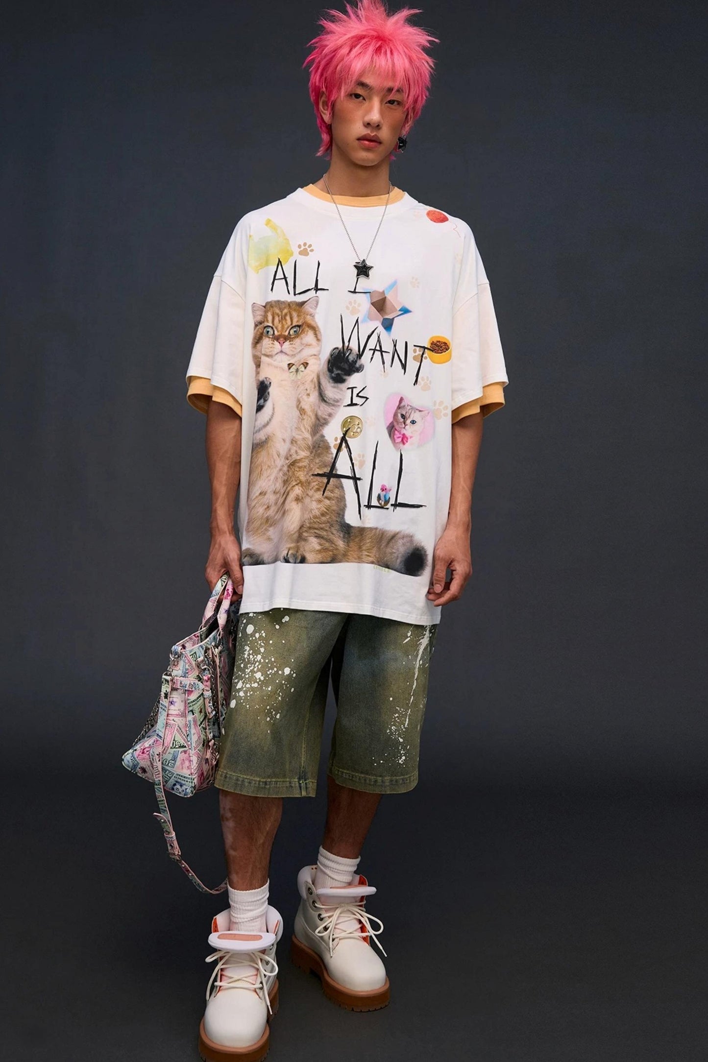 Cat Print T-Shirt