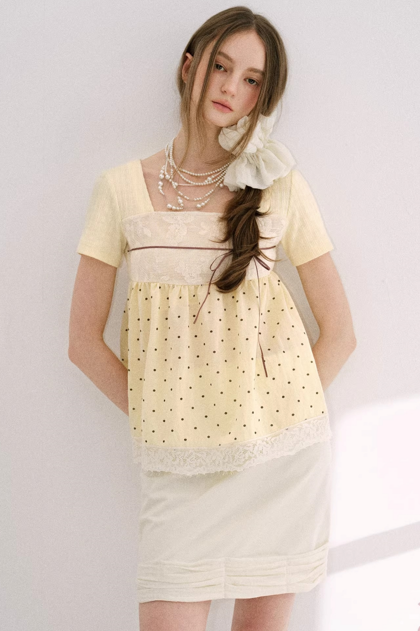 Retro French Babydoll Top