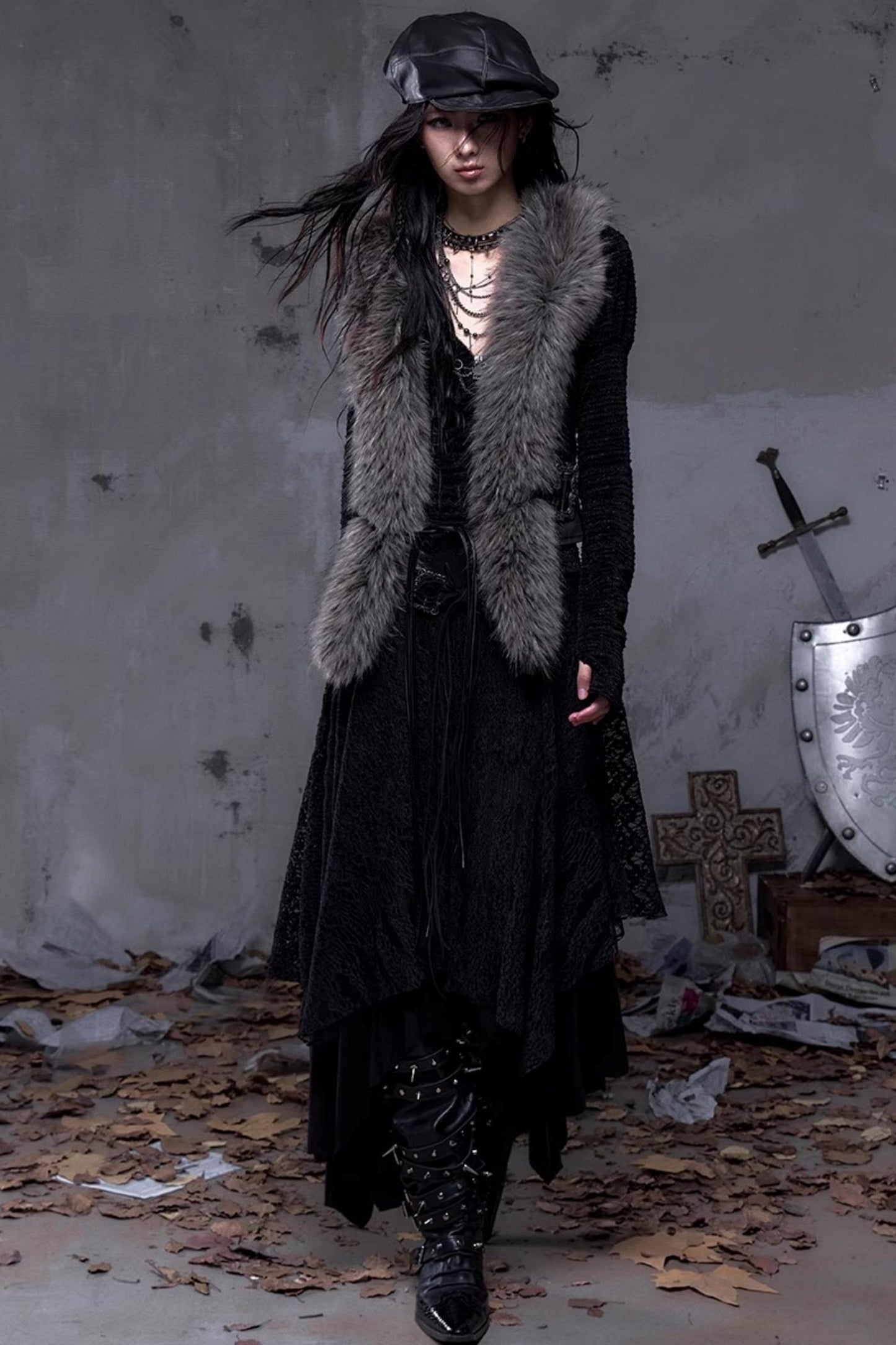 Wasteland Punk Fur Vest